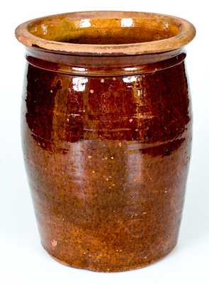Two-Gallon Galena, Illinois Redware Pottery Jar