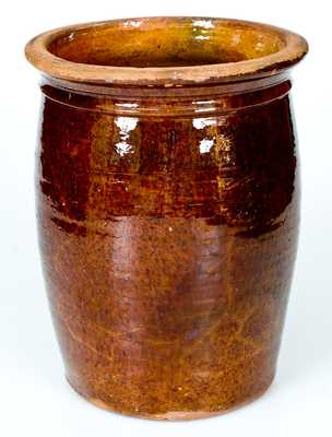 Two-Gallon Galena, Illinois Redware Pottery Jar