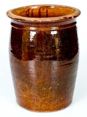Two-Gallon Galena, Illinois Redware Pottery Jar
