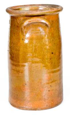 Four-Gallon Galena Redware Pottery Churn