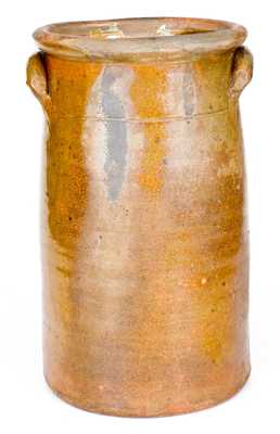 Four-Gallon Galena Redware Pottery Churn