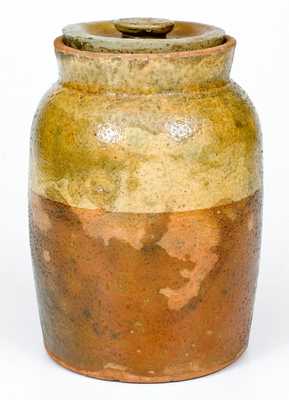 Galena, Illinois Redware Preserve Jar, Yellow Dip