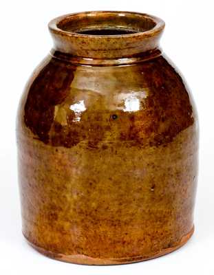 Galena Pottery Redware Jar w/ Rounded Shoulder