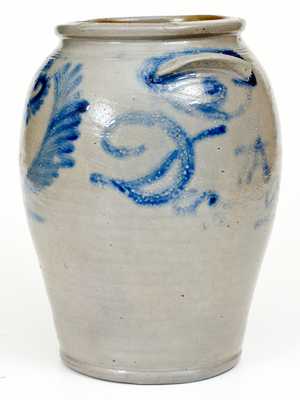 Rare Two-Gallon Baltimore Stoneware Jar with Cobalt Date 