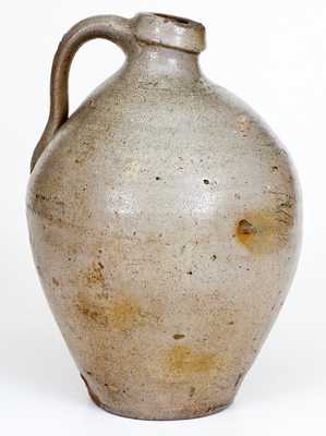 One-Gallon Incised Ohio Stoneware Jug with Figural Decoration, c1835