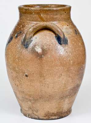 Rare Josiah Chapman or Xerxes Price Stoneware Jar w/ Impressed Decoration, Inscribed