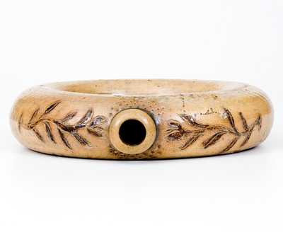 Rare Stoneware Ring Jug w/ Incised and Impressed Decoration, Manhattan, NY or possibly NJ