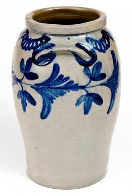 Fine Two-Gallon B.C. MILBURN / ALEXA. Stoneware Jar with Elaborate Cobalt Decoration