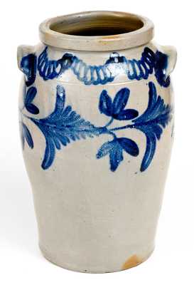 Fine Two-Gallon B.C. MILBURN / ALEXA. Stoneware Jar with Elaborate Cobalt Decoration