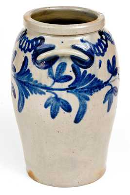 Fine Two-Gallon B.C. MILBURN / ALEXA. Stoneware Jar with Elaborate Cobalt Decoration