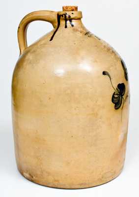 Rare Stoneware Jug Stamped Four Times "NORTON & FENTON, East Bennington, Vt.," c1844-47