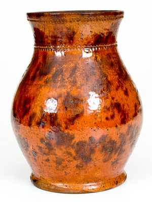 Glazed Redware Vase, attrib. Jacob Medinger, Limerick Township, Montgomery County, PA