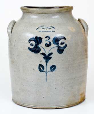 VAN SCHOIK & DUNN / Makers, / Middletown Point, N.J. Stoneware Jar, c1853-70