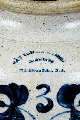 VAN SCHOIK & DUNN / Makers, / Middletown Point, N.J. Stoneware Jar, c1853-70