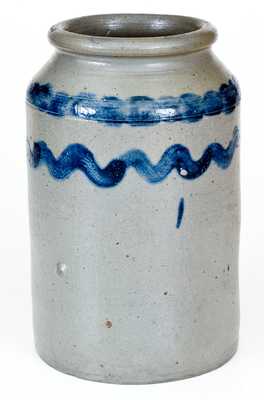 One-Gallon Henry H. Remmey, Philadelphia, PA Stoneware Jar, circa 1830