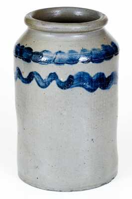 One-Gallon Henry H. Remmey, Philadelphia, PA Stoneware Jar, circa 1830