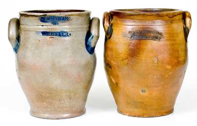 Two Northeastern U.S. Stoneware Jars, first quarter 19th century
