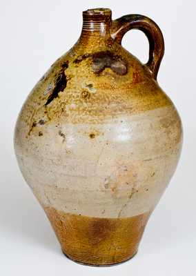 2 Gal. Early BOSTON Stoneware Jug with Iron-Oxide Dip