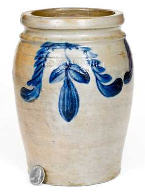 Fine B. C. MILBURN / ALEXA. Alexandria, VA Stoneware Jar with Floral Decoration