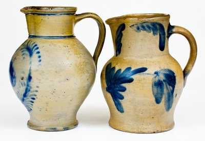 Lot of Two: Half-Gallon Stoneware Pitchers by Wingender and Remmey