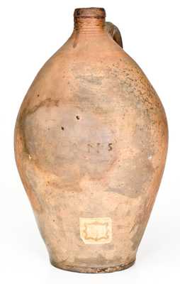 PAUL : CUSHMANS (Early Albany, New York) Stoneware Jug