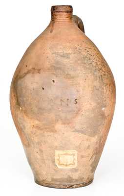 PAUL : CUSHMANS (Early Albany, New York) Stoneware Jug