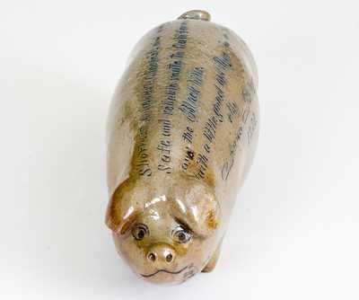 Outstanding Anna Pottery Pig Flask w/ 