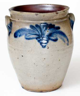 Rare 2 Gal. Stoneware Jar att. W. Nichols, Poughkeepsie, NY