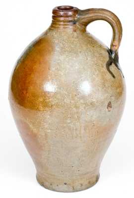 1 Gal. Northeastern U.S. Stoneware Jug w/ Cobalt Leaf Decoration