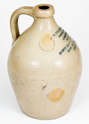 Rare ROCHESTER, NY Stoneware Advertising Jug w/ Detailed Impressed Inscription