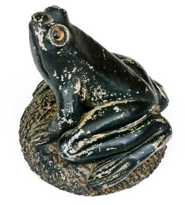 Very Rare Large-Sized Anna Pottery Frog Figure