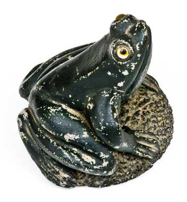 Very Rare Large-Sized Anna Pottery Frog Figure