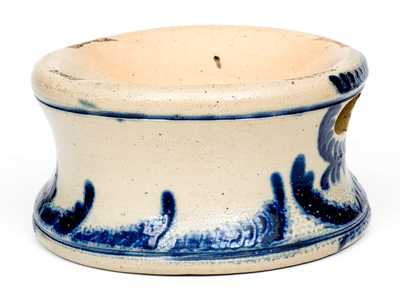 Stoneware Spittoon with Bold Cobalt Decoration att. Nathan Clark, Athens, NY