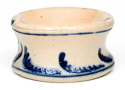 Stoneware Spittoon with Bold Cobalt Decoration att. Nathan Clark, Athens, NY