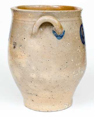 Fine 3 Gal. New Jersey Stoneware Watchspring Jar, circa 1770-90
