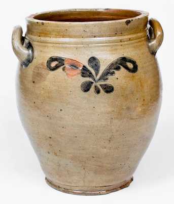 Rare C. CROLIUS / MANUFACTURER / MANHATTAN WELLS / NEW-YORK Stoneware Jar