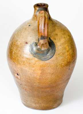 Rare 2 Gal. A. STATES Stonington, CT Stoneware Jug with Cobalt Decoration