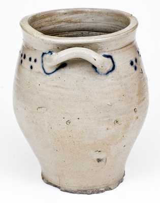 Scarce Abraham Mead, Greenwich, CT, Stoneware Jar, circa 1790