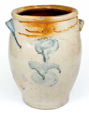Very Unusual NJ Stoneware Jar, probably Bissett Family, Old Bridge
