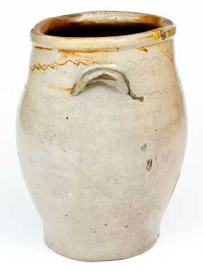 Very Unusual NJ Stoneware Jar, probably Bissett Family, Old Bridge