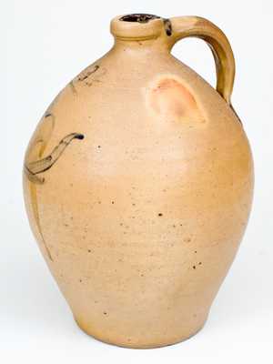 2 Gal. EATON & STOUT 1833 Stoneware Jug with Floral Decoration