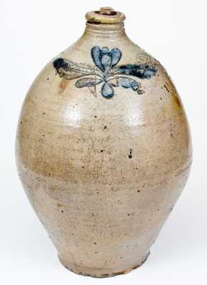 Fine 3 Gal. Hartford, CT Stoneware Jug with Incised Decoration