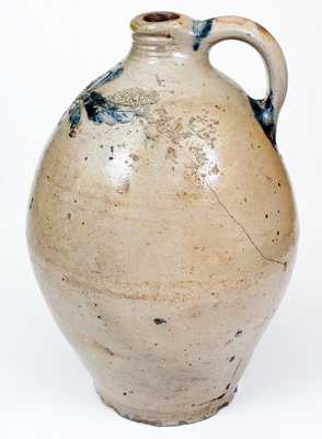 Fine 3 Gal. Hartford, CT Stoneware Jug with Incised Decoration