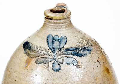 Fine 3 Gal. Hartford, CT Stoneware Jug with Incised Decoration