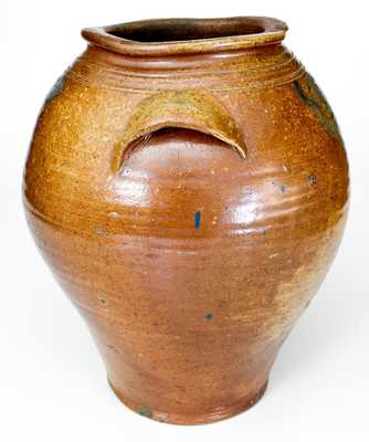 4 Gal. New Jersey Stoneware Jar with Fishscale Design, att. Xerxes Price, Sayreville