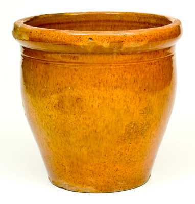 Midwestern Redware Cream Jar, possibly Galena, IL