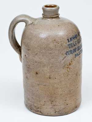 Rare Small-Sized TEAS, WINES & GROCERIES / BALTIMORE, MD Stoneware Jug