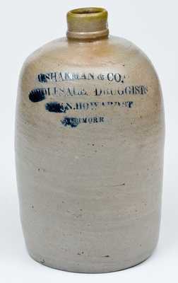 M. SHAKMAN & CO. / BALTIMORE Stoneware Advertising Jug