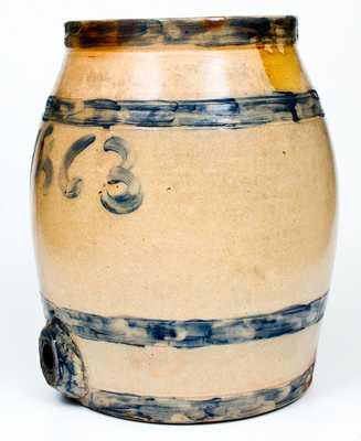 Unusual "1863" Stoneware Water Cooler, Northeastern U.S. origin