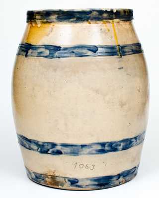 Unusual "1863" Stoneware Water Cooler, Northeastern U.S. origin